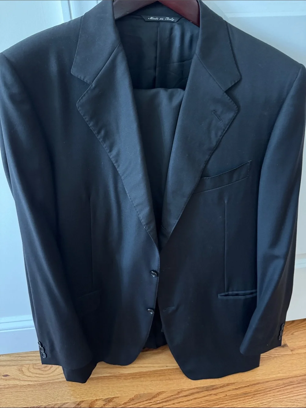 Canali Black Men's Tailored Suit Custom